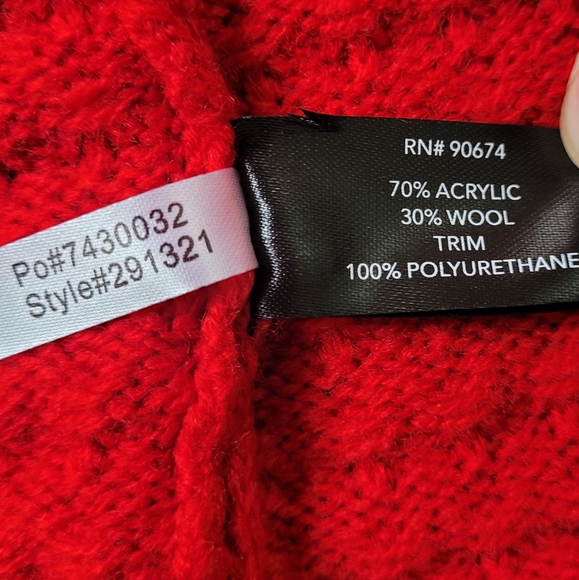 Boston Proper Red Wool Blend Sweater Jacket - Picture 7 of 9